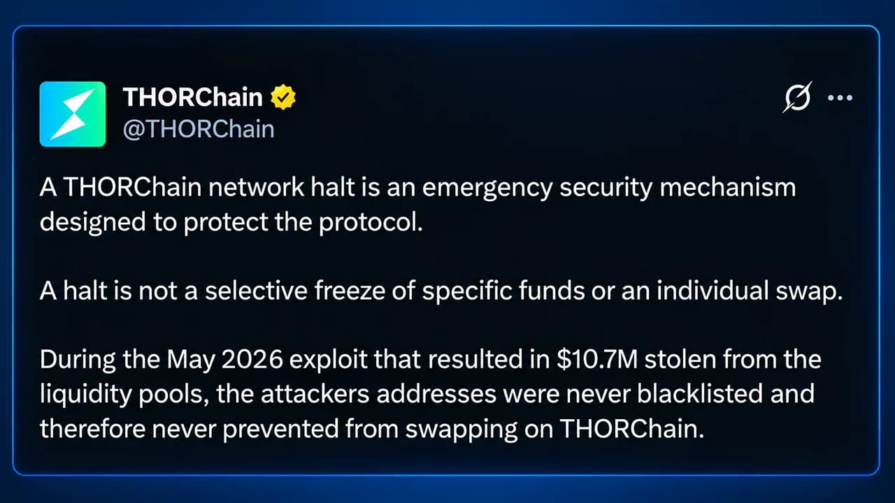Thorchain Co-Founder: Neutral Networks Can't Pick Who Can Transact