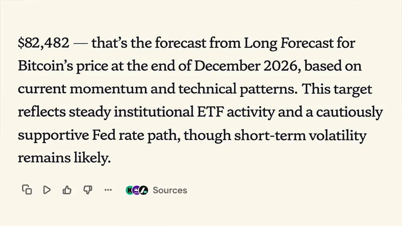 9 AI Models Predict Bitcoin's Year-End Price, From $82K to $112K