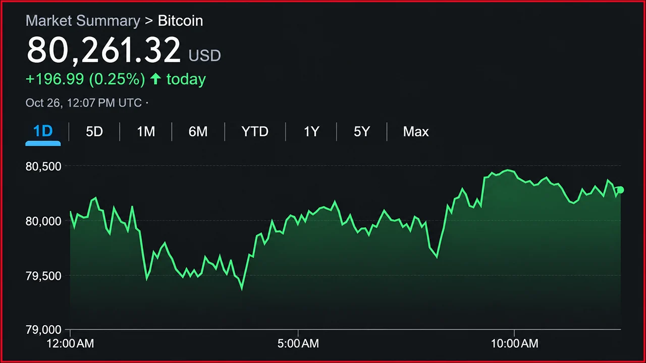 Bitcoin Price Clings to $80K While 9 Moving Averages Favor Bears