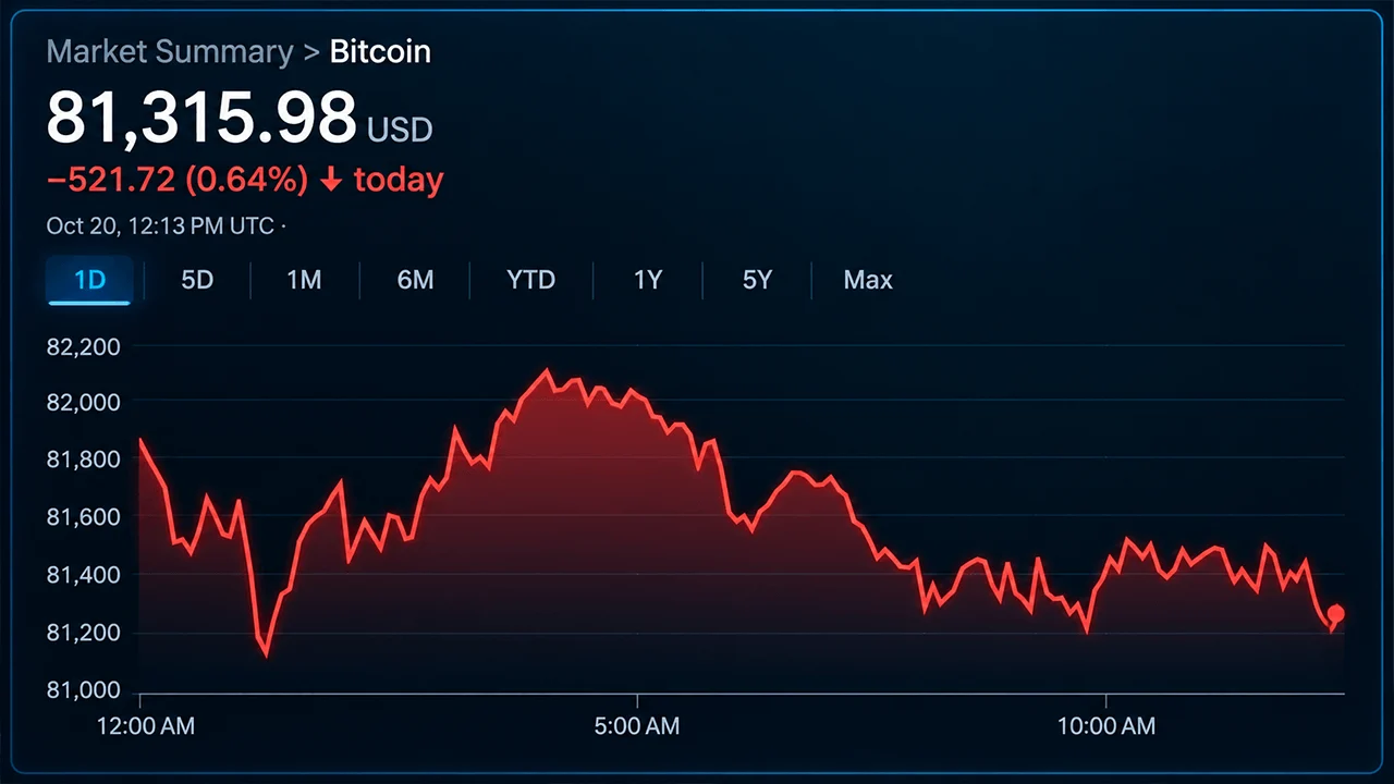 Le bitcoin à 81 000 $, soutien menacé