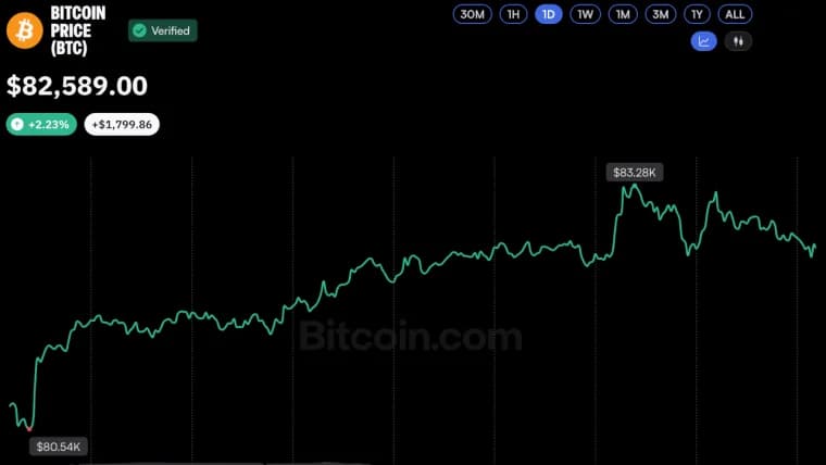 Bitcoin Price Bounces Back to $83K as Crypto Market Liquidations Cool