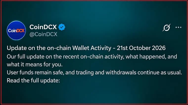 Indian Exchange CoinDCX Admits $16M Hit After CEO Dismissed Suspicious Transfers