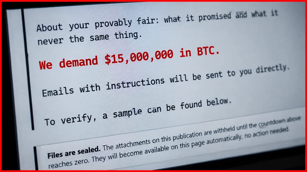 Crypto-casino Gamdom krijgt bitcoin-losgeldvraag $15 mln na hack met miljoenen buitgemaakt