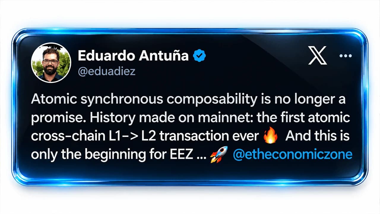 Ethereum Economic Zone Runs Atomic L1-L2 Transfer connected Mainnet