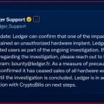 Ledger Confirms Hidden Hardware Implant in Affected User’s Wallet