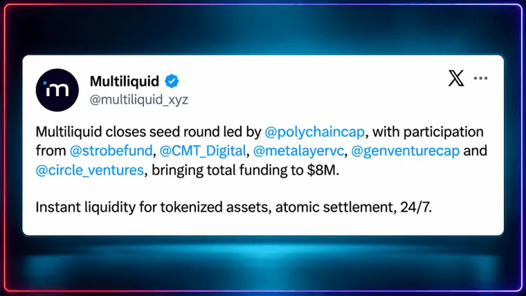 Multiliquid Raises $8M to Challenge Slow Settlement on Wall Street