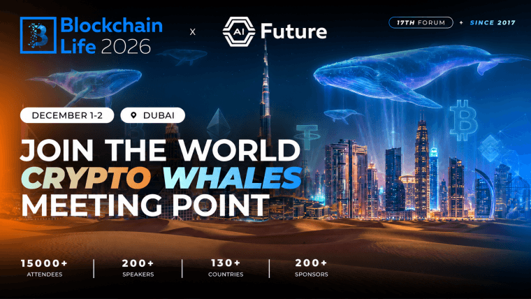 Blockchain Life 2026 Returns to Dubai on December 1–2, Bringing Together Global Crypto Leaders