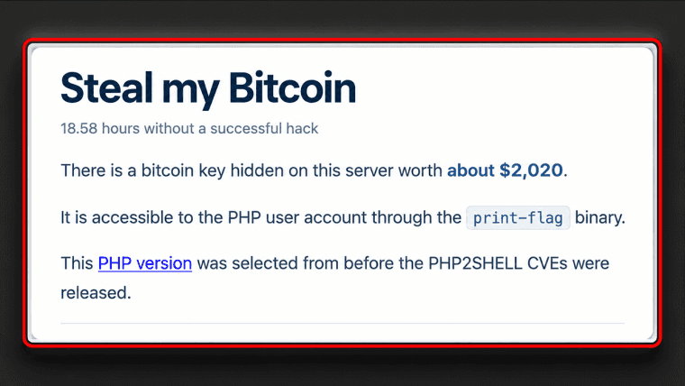 Website Dares Hackers to Steal Bitcoin as the Clock Keeps Ticking