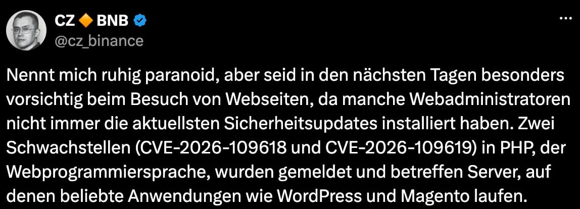PHP2Shell: Lücke in 70 Prozent aller Webseiten, CZ und Slowmist warnen