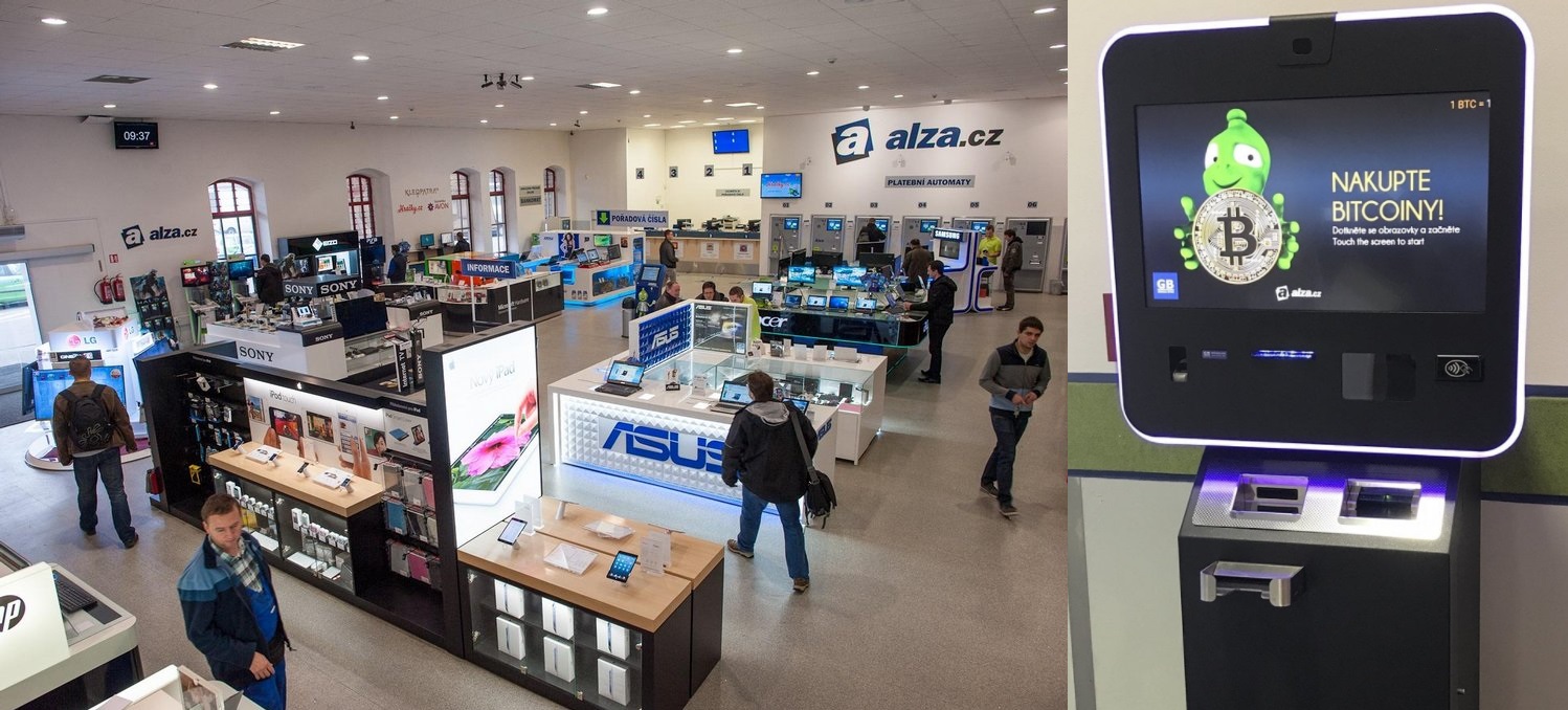 Largest Czech Online Retailer Alza Accepts Bitcoin, Installs 2 Bitcoin ATMs in Showrooms