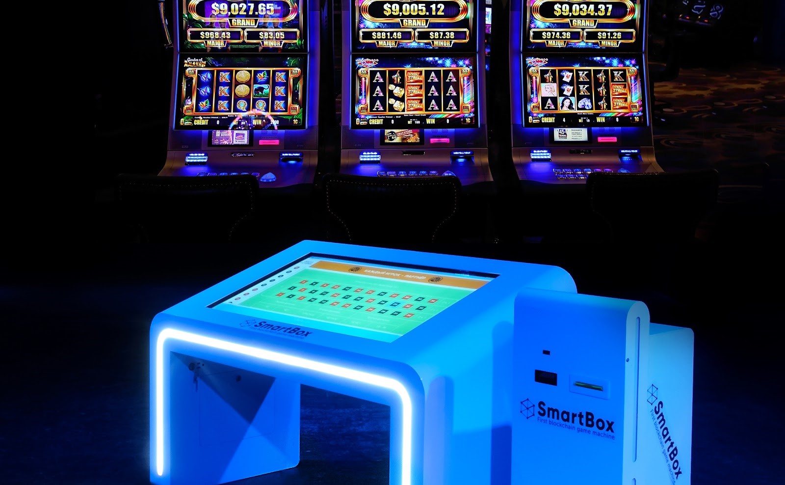 big screen slot machine electronic game