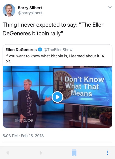Ellen DeGeneres is Down with Bitcoin