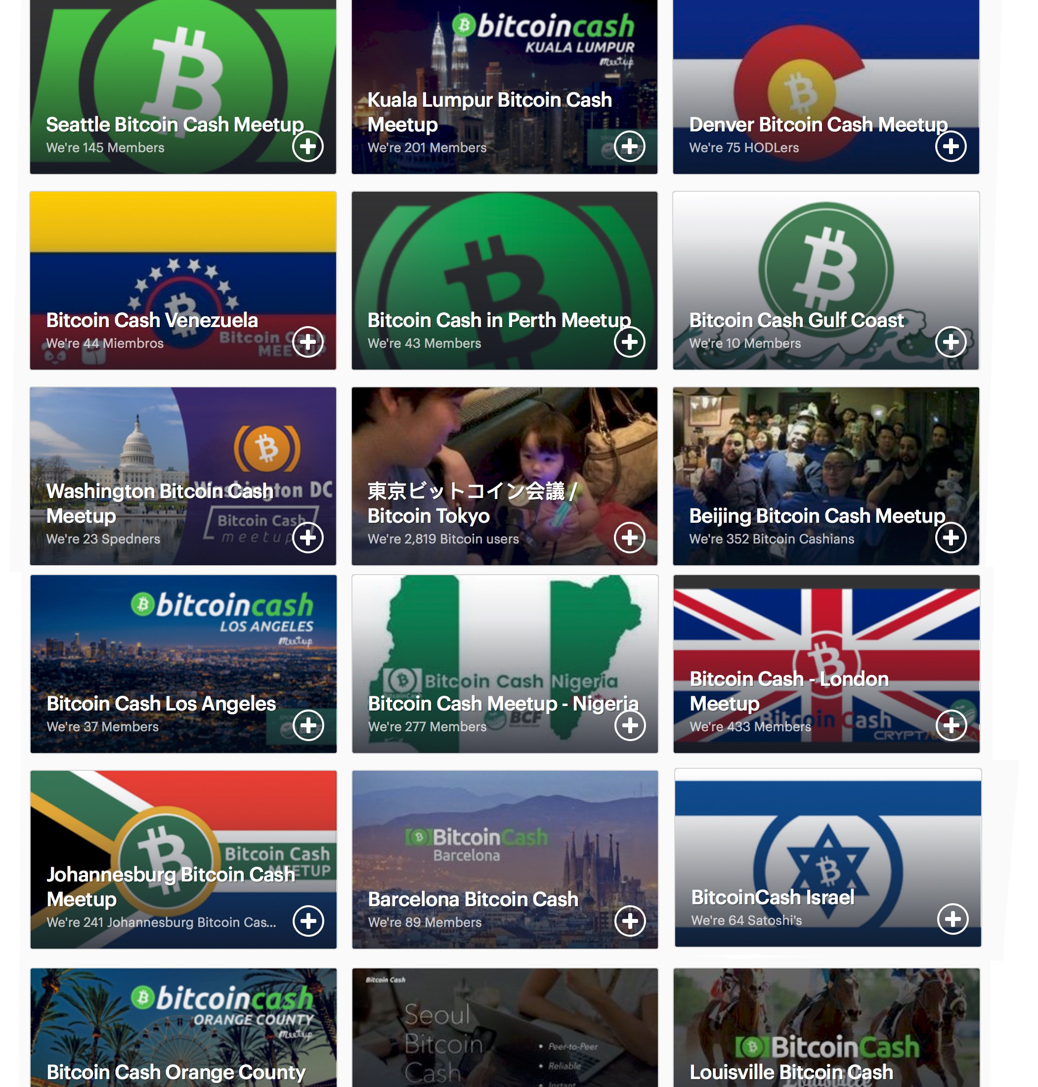 Bitcoin Cash Meetups Grow Wildly Across the Globe