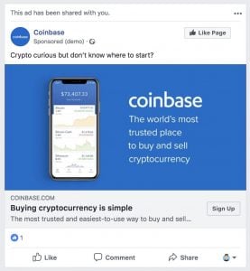 Coinbase Gets $20 Billion Prime Client, Ads Back on Facebook