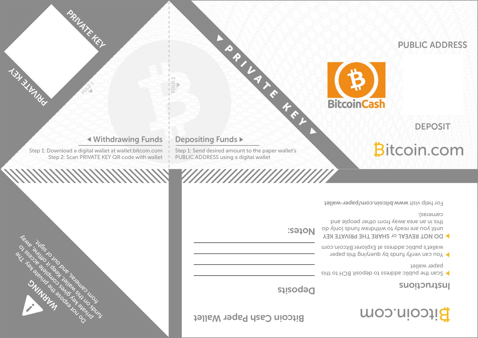 Win 100 Of Bitcoin Cash In Bitcoin Com S Paper Wallet Design - 
