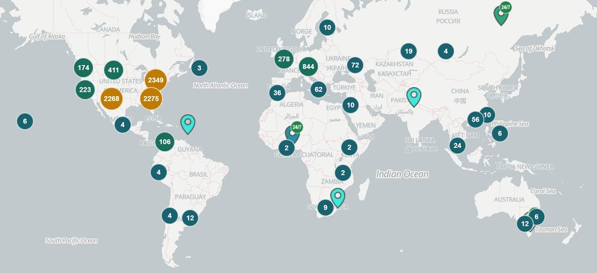 map of bitcoin atms