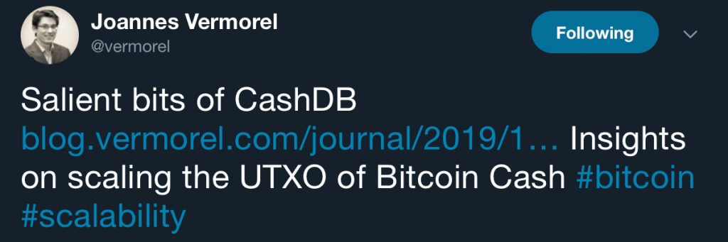 Developer Releases Cash-DB, a Terab Project Fork for the BCH Network ...