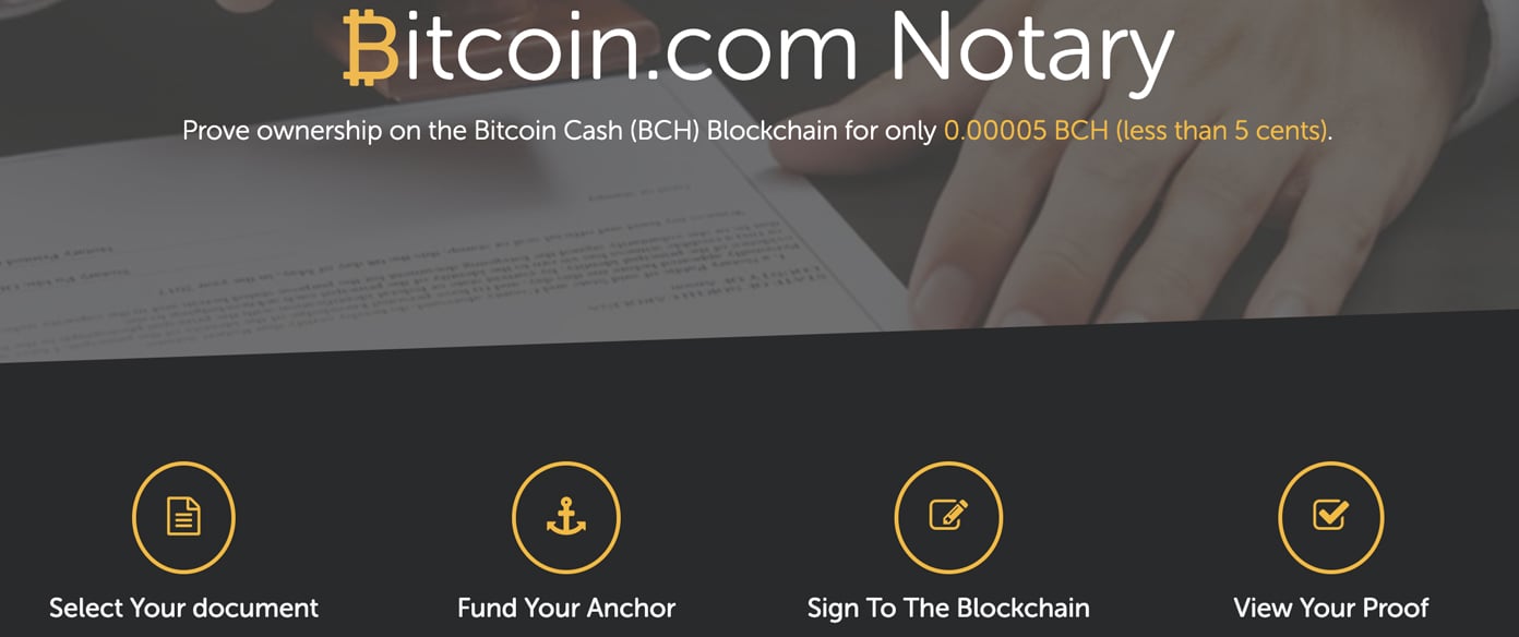 Anchor a Document or File to the BCH Chain With Notary.Bitcoin.com