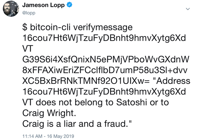 'Craig Is a Liar' – Early Adopter Proves Ownership of Bitcoin Address Claimed by Craig Wright