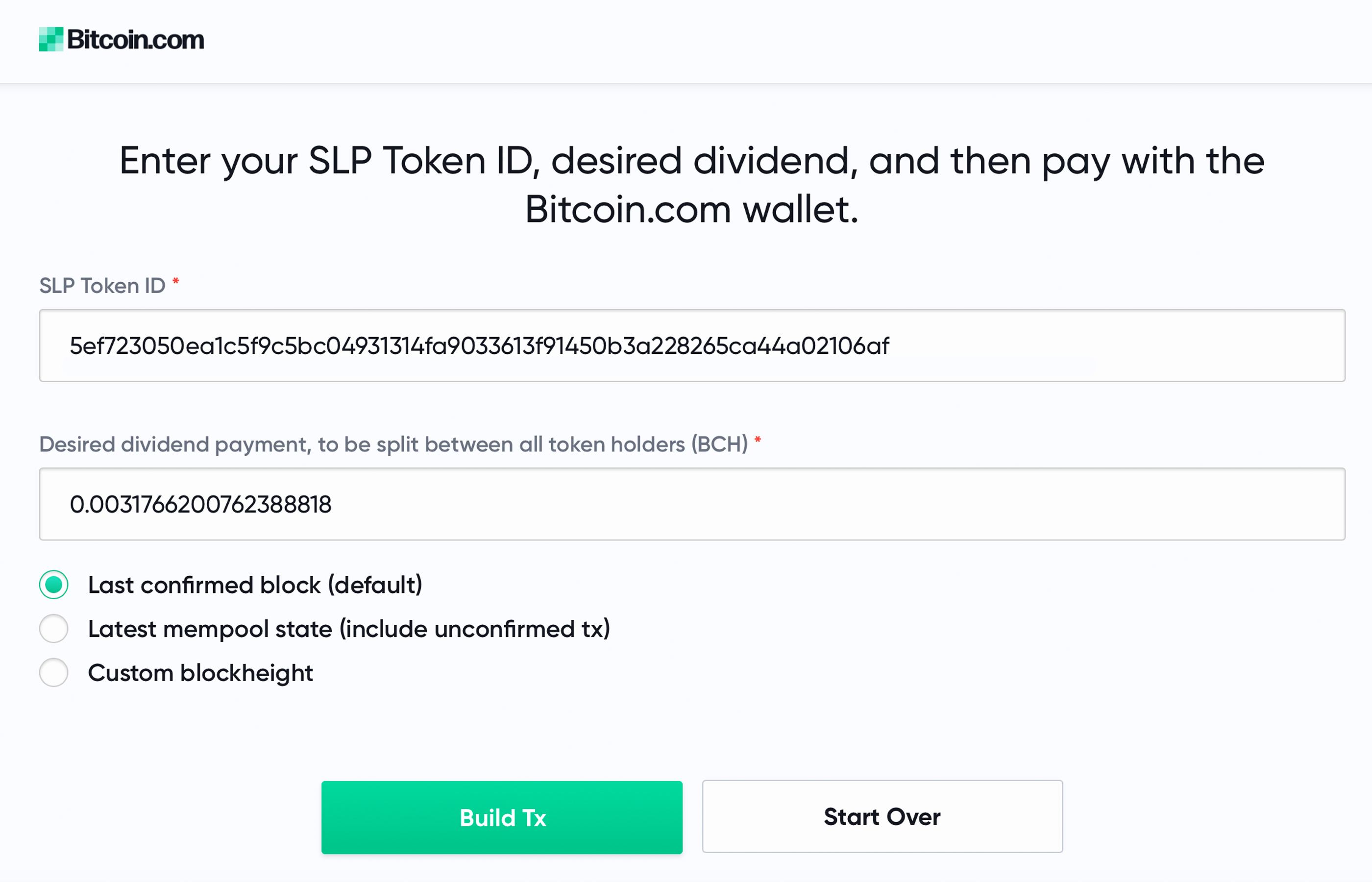 Send Token Payouts With Ease Using Bitcoin.com's SLP Dividend Calculator