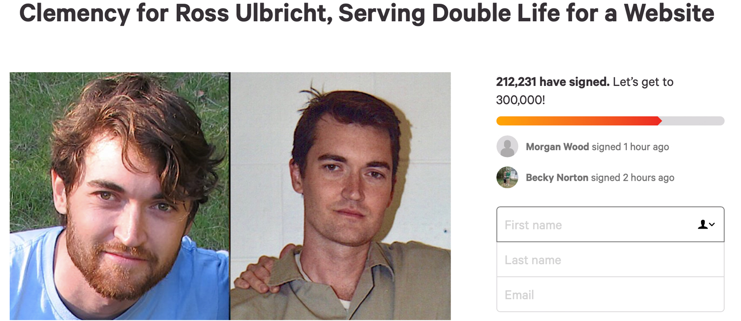 200,000 People Have Signed Ross Ulbricht’s Clemency Petition