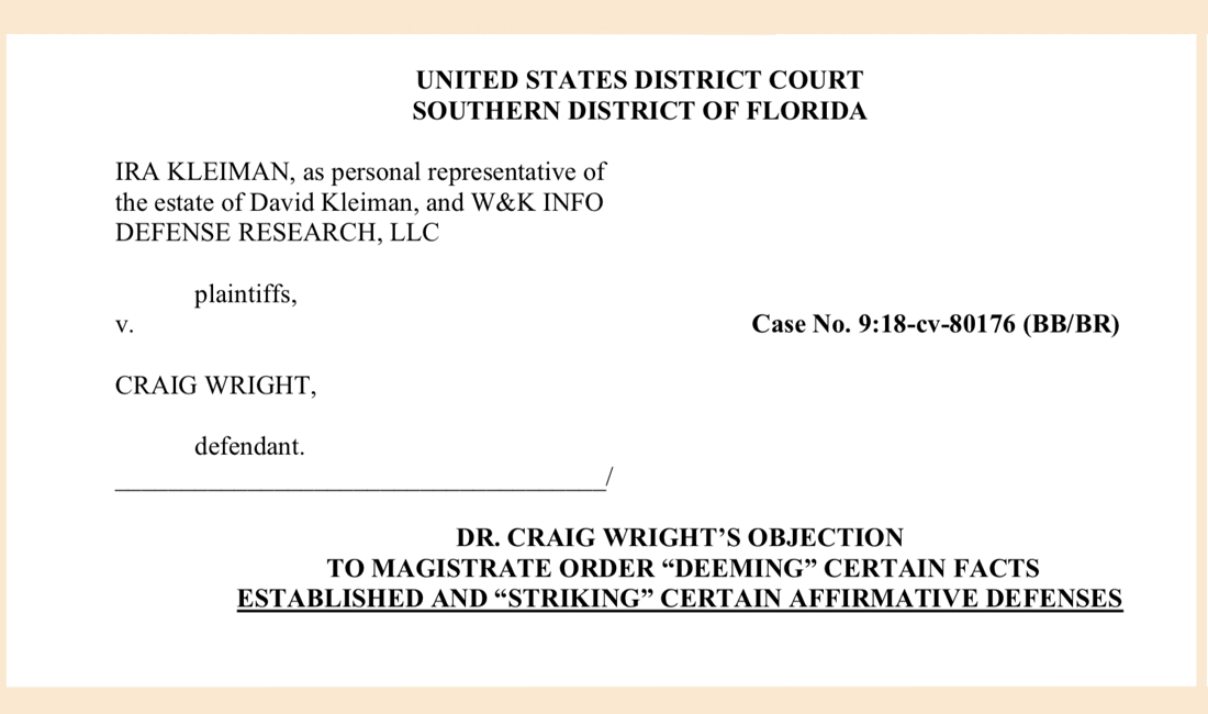 Los honorarios del abogado se acumulan mientras Craig Wright lucha contra la orden judicial "width =" 573 "height =" 338 "srcset =" https://news.bitcoin.com/wp-content/uploads/2019/11/objectsa.jpg 1100w, https : //news.bitcoin.com/wp-content/uploads/2019/11/objectsa-300x177.jpg 300w, https://news.bitcoin.com/wp-content/uploads/2019/11/objectsa-1024x605. jpg 1024w, https://news.bitcoin.com/wp-content/uploads/2019/11/objectsa-768x454.jpg 768w, https://news.bitcoin.com/wp-content/uploads/2019/11/ objectsa-696x411.jpg 696w, https://news.bitcoin.com/wp-content/uploads/2019/11/objectsa-1068x631.jpg 1068w, https://news.bitcoin.com/wp-content/uploads/ 2019/11 / objectsa-711x420.jpg 711w "tamaños =" (ancho máximo: 573px) 100vw, 573px