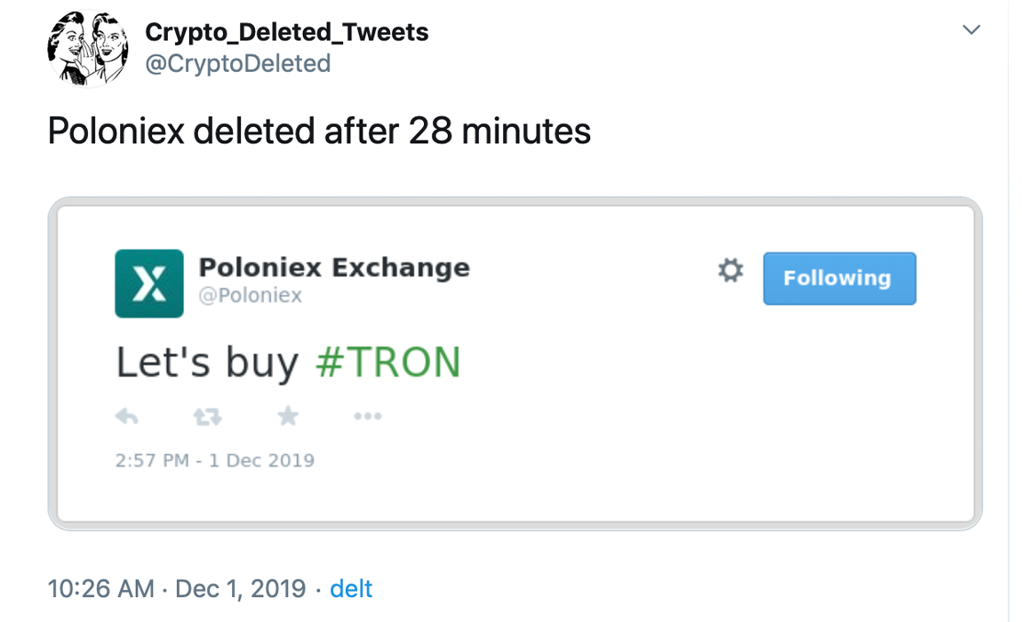 Tron and Poloniex Relationship Scrutinized After Digibyte Delisting