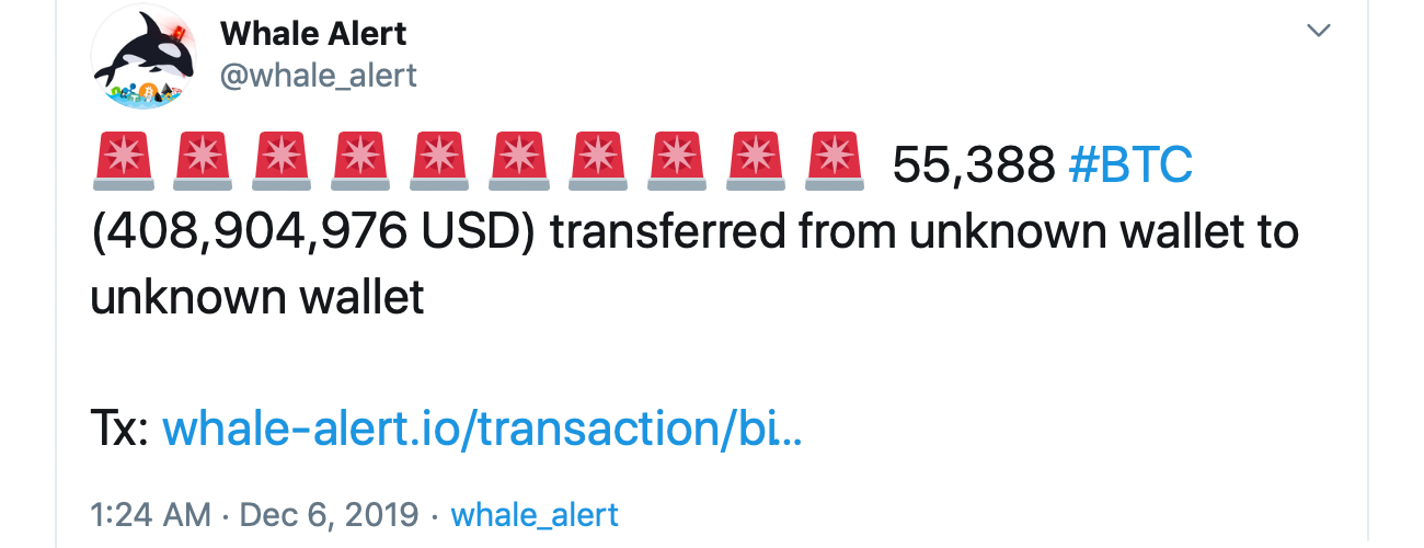 Alors que les marchés se déplacent latéralement, les observations de baleines cryptées augmentent "width =" 1300 "height =" 500 "srcset =" https://news.bitcoin.com/wp-content/uploads/2019/12/whalbtc.jpg 1300w, https: //news.bitcoin.com/wp-content/uploads/2019/12/whalbtc-300x115.jpg 300w, https://news.bitcoin.com/wp-content/uploads/2019/12/whalbtc-1024x394.jpg 1024w, https://news.bitcoin.com/wp-content/uploads/2019/12/whalbtc-768x295.jpg 768w, https://news.bitcoin.com/wp-content/uploads/2019/12/whalbtc -696x268.jpg 696w, https://news.bitcoin.com/wp-content/uploads/2019/12/whalbtc-1068x411.jpg 1068w, https://news.bitcoin.com/wp-content/uploads/2019 /12/whalbtc-1092x420.jpg 1092w "tailles =" (largeur max: 1300px) 100vw, 1300px