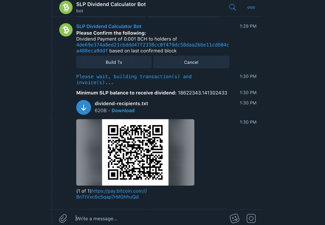 New SLP Telegram Bots Introduced to Bitcoin Cash Supporters
