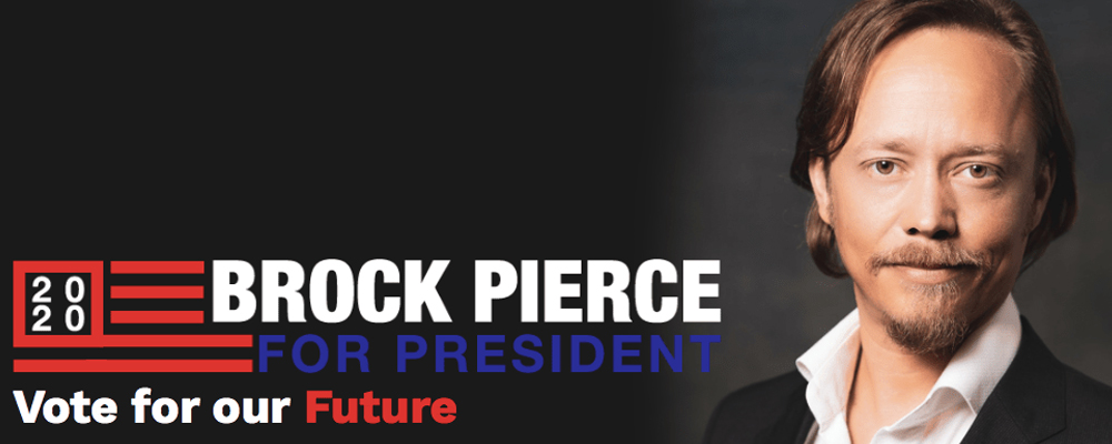 Bitcoin Entrepreneur Brock Pierce Joins the 2020 US Presidential Election