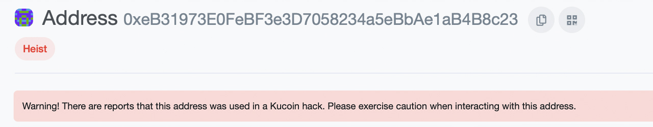 Kucoin Hacker uses Uniswap to download a large number of ERC20 tokens