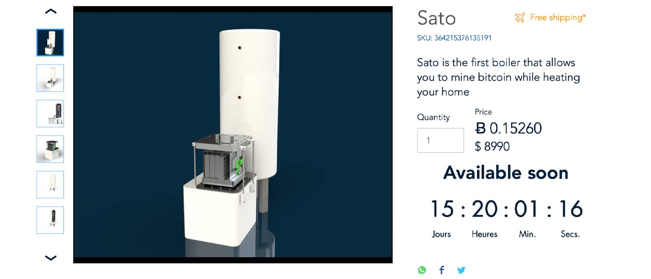 The Wisemining Sato Boiler- A Product That Aims to Heat Your Home and Offset Costs by Mining Bitcoin