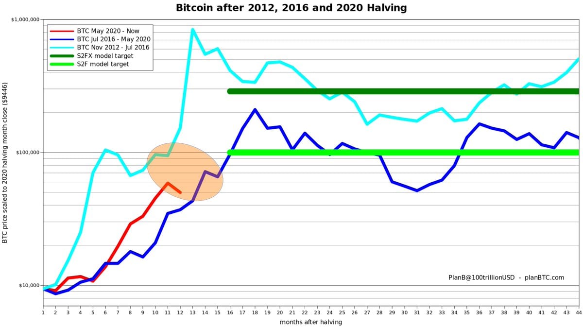 'Nada sube en línea recta': el plan B del creador de S2F afirma que el precio de Bitcoin se redujo a una 'caída a mitad de camino'